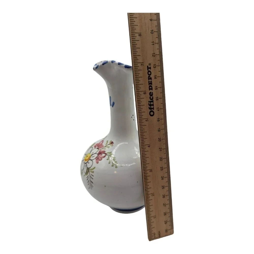 Hand-Painted Floral Ceramic Vase 7